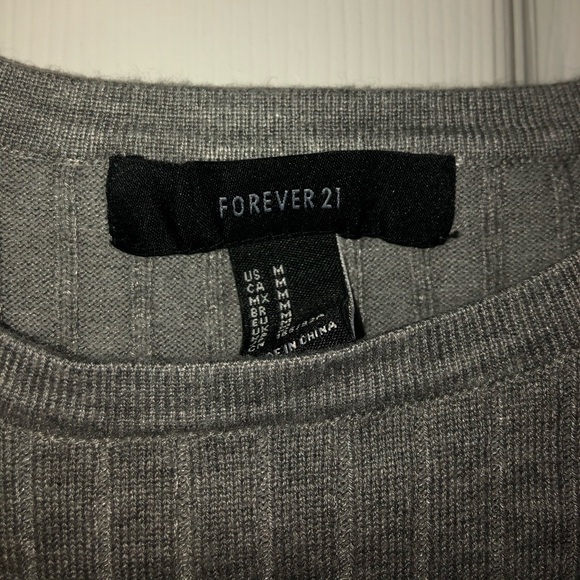 F21 gray knit bell-sleeve sweater - Picture 6 of 7